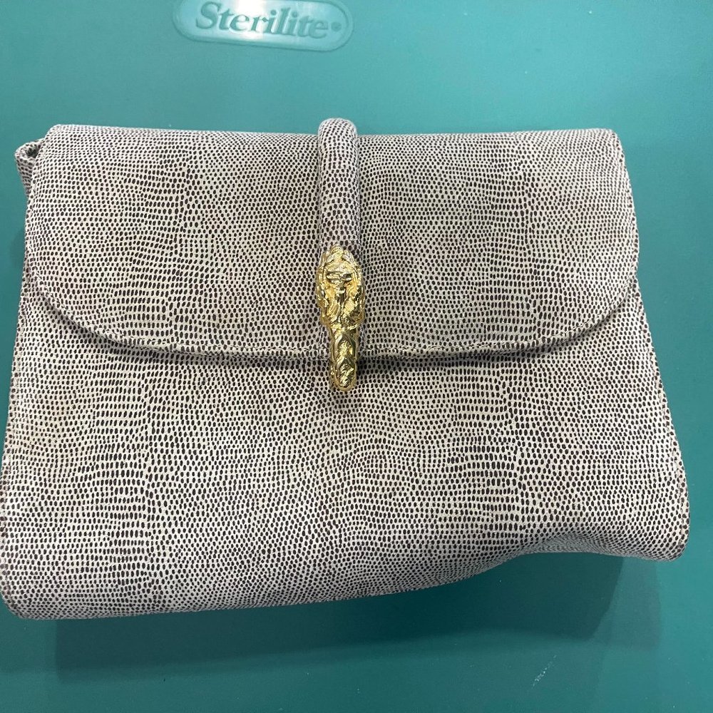 Stefano Bravo Iguard spotted Brown & White Clutch